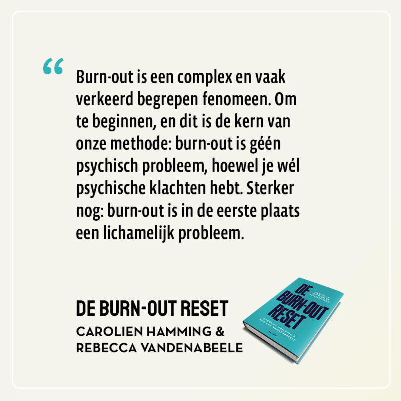 Burn-out reset Carolien Hamming Rebecca Vandenabeele