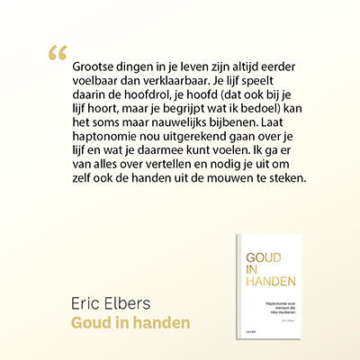 Goud in handen Eric Elbers